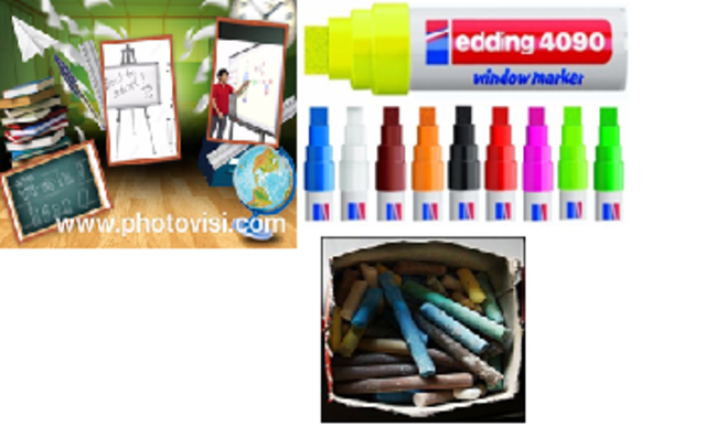 Estos tableros no solo son usados para escribir, se emplean también para pegar laminas poy el material del cual están elaborados.