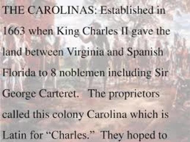 Eight English Nobleman and the Province of Carolina