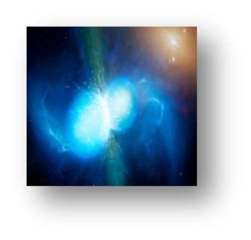 Fusión de dos estrellas de neutrones