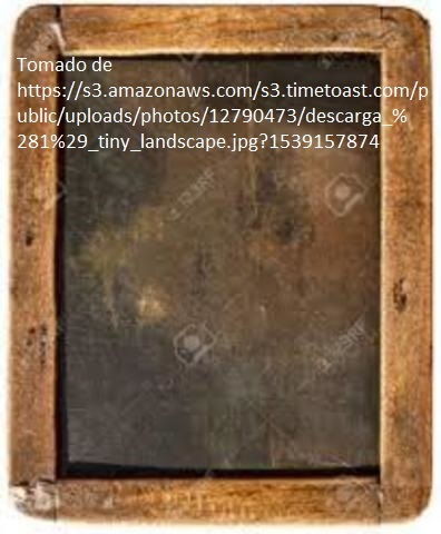 Primer pizarrón tradicional en color negro.