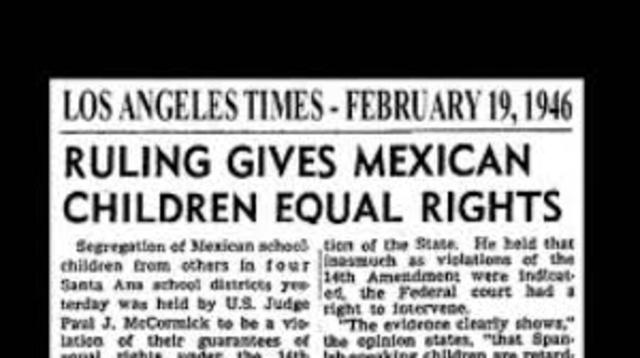 Mendez vs. Westminster and the California Board of Education