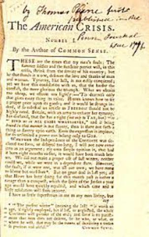 Thomas Paine's writing of "The American Crisis"