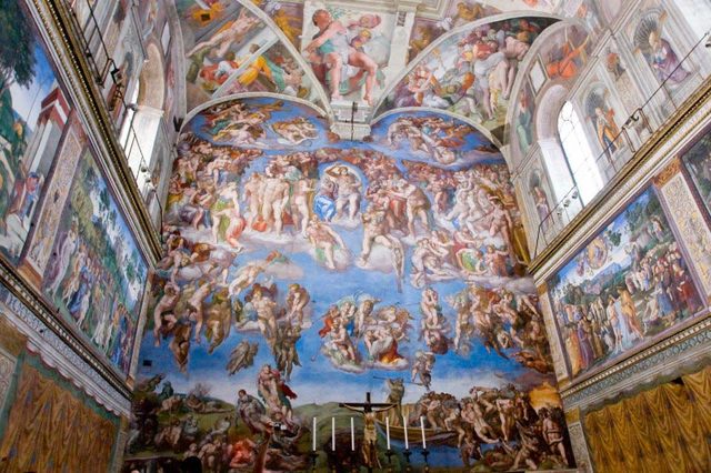 Michelangelo paints the sistine chapel