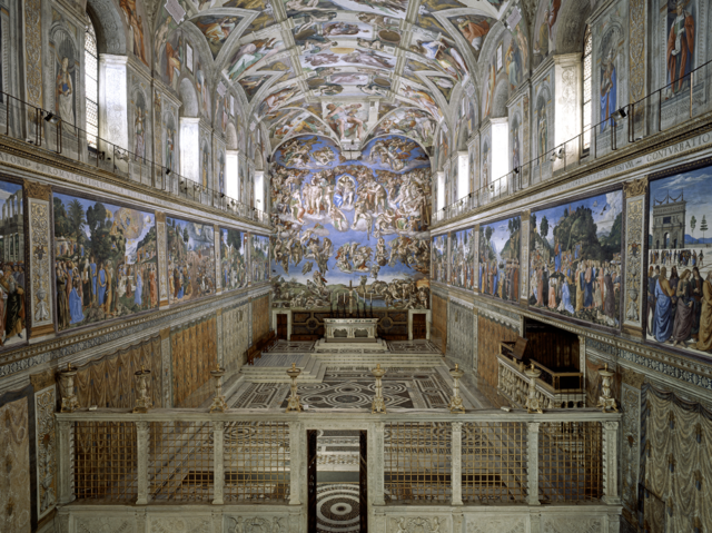 Michelangelo paints the Sistine chapel