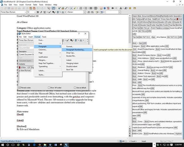 Word perfect ejecutandose en una maquina de Ne XT