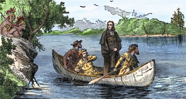 La Salle Explores the lower Mississippi River