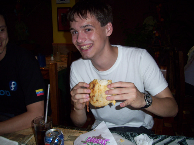 I will eat arepa with egg next week in the morning