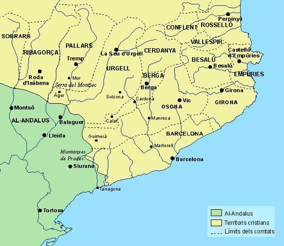 Total independència dels comptats catalans respecte els monarques francs