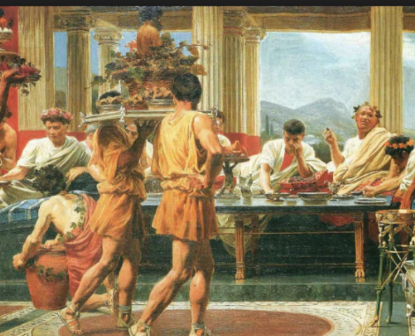 Los grandes banquetes romanos