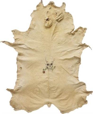 Cráneo con rosa  129 x 106 cm :(