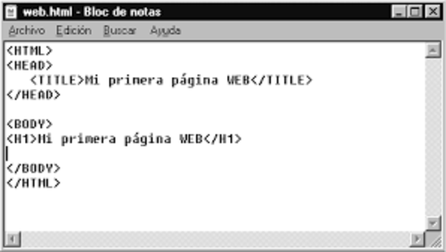 HTML (HyperText Markup Language).
