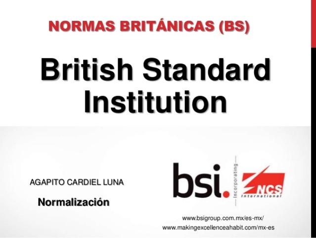 La Oficina Británica de Normas (BS) edita su norma Control Charts