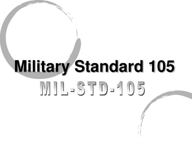 Se edita la norma militar MIL-STD-105 Sampling Inspection Tables for Atributtes.