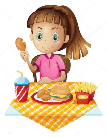 elianis eventually going to eat hamburger