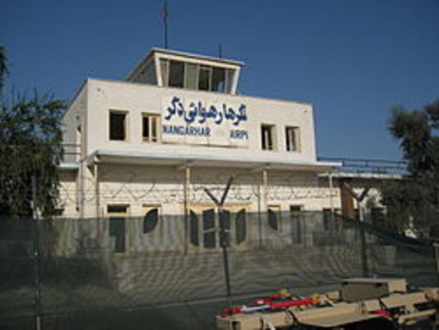 Osama bin Laden Arrives at Jalalabad Airport