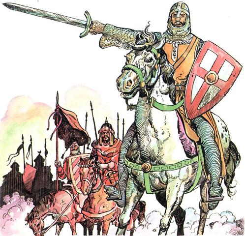El Cid y sus guerreros deben batallar con el, Don Ramón, el conde de Barcelona.