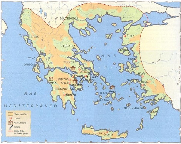 Los primeros grupos de población griega llegan a Grecia