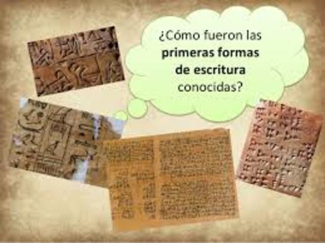 PRIMERAS FORMAS DE ESCRITURA