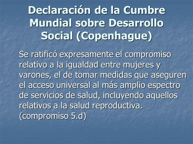 Cumbre Mundial sobre Desarrollo Social.