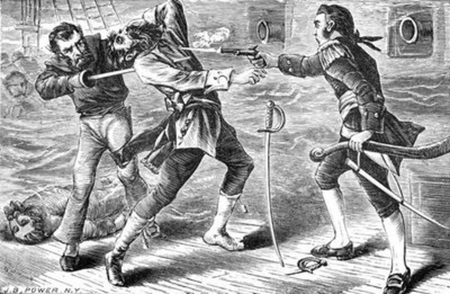Edward Teach (Blackbeard) killed