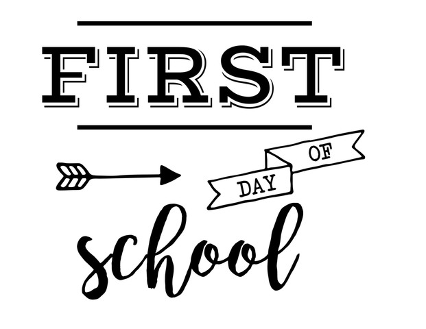 My very first day of school