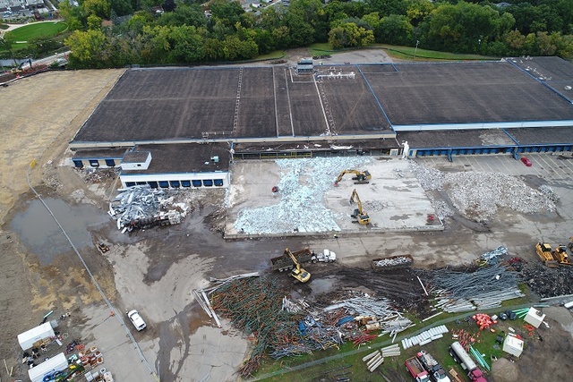 Demolition of cold storage facility begins at 325 Blake Road, Hopkins