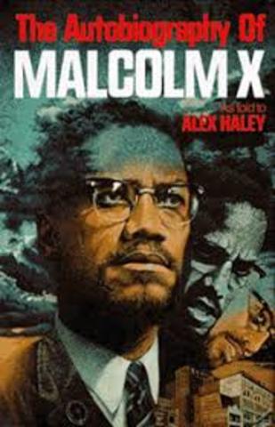 Malcolm X and Alex Haley coauthor "The Autobiography of Malcolm X"