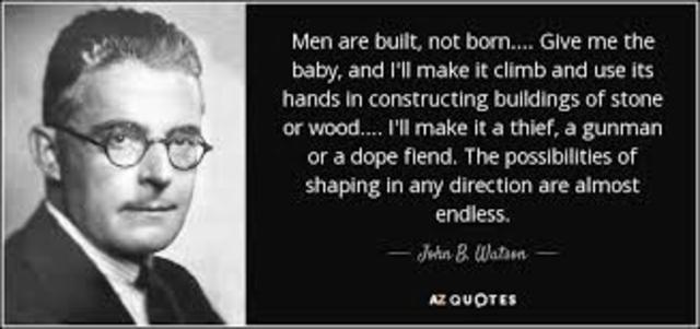 Jonh Watson- Recebeu o prêmio da APA pelas contribuições para a psicologia