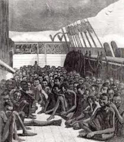 First African slaves are brought to British North America