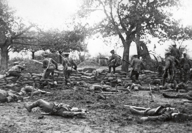 Soldatene graver seg ned