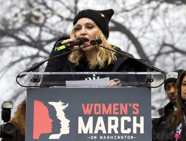 Madonna y la marcha de las mujeres en Washington