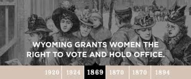 First state to legislate voting for women