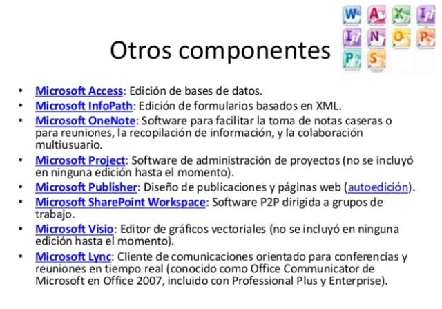 componentes no muy usados