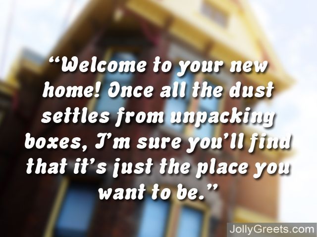 moving in a new house