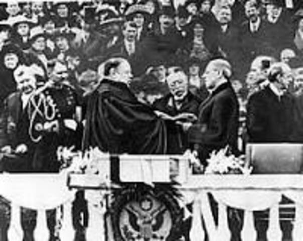 (US) President Woodrow Wilson Inagurated