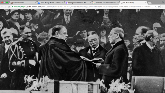 (US) President Woodrow Wilson Inaugurated