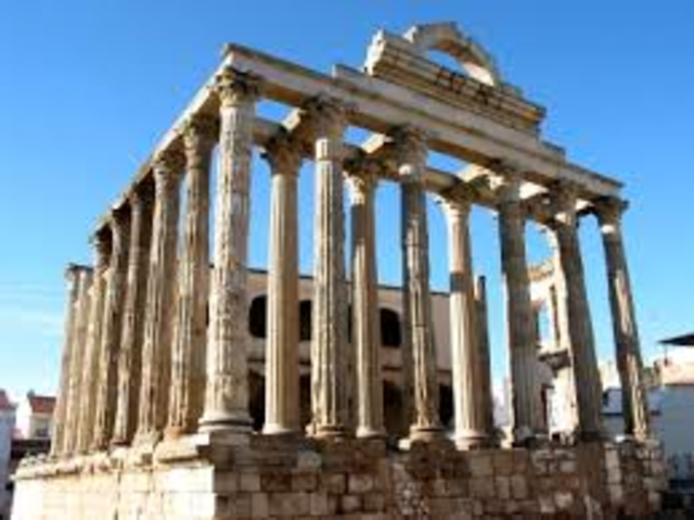 Comienzo del arte arquitectónico romano.