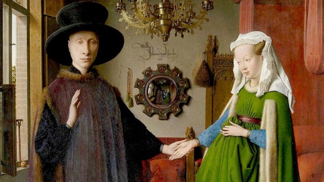 Jan van Eyck paints the Arnolfini portrait