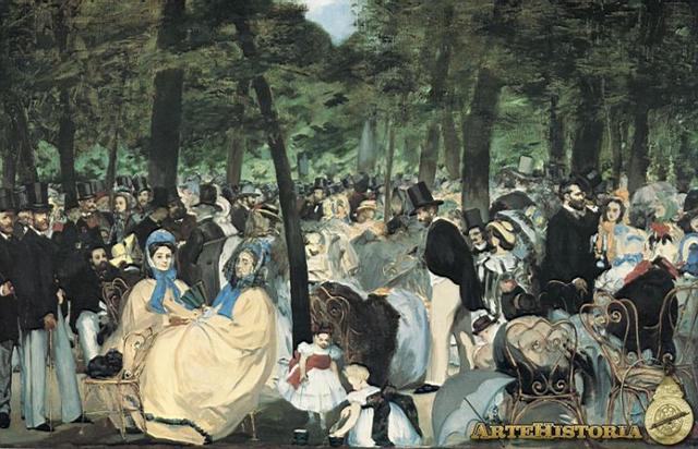 Música en les Tullieres. Edouard Manet