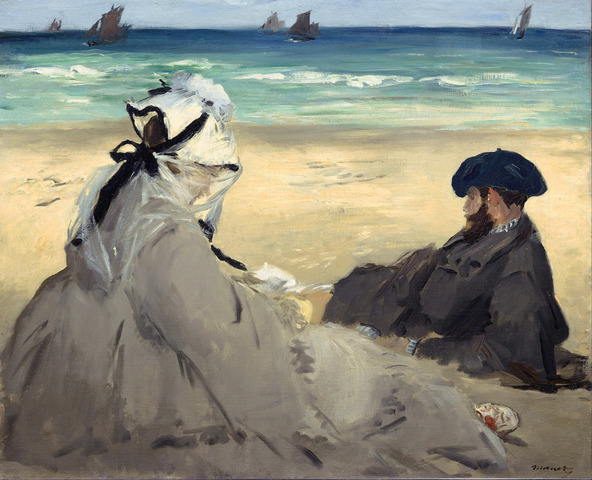 En la playa. Edouard Manet
