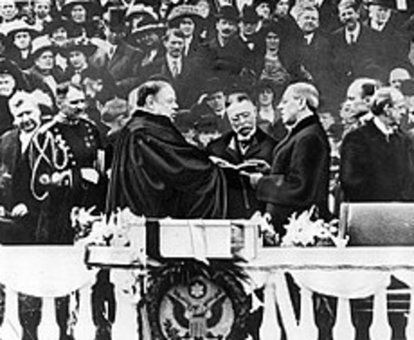 (US) President Woodrow Wilson Inaugurated