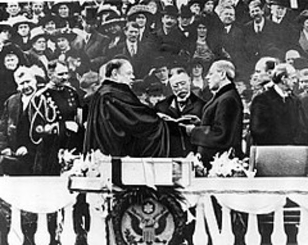 (US) President Woodrow Wilson Inagurated