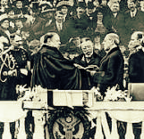 (US) President Woodrow Wilson inaugurated
