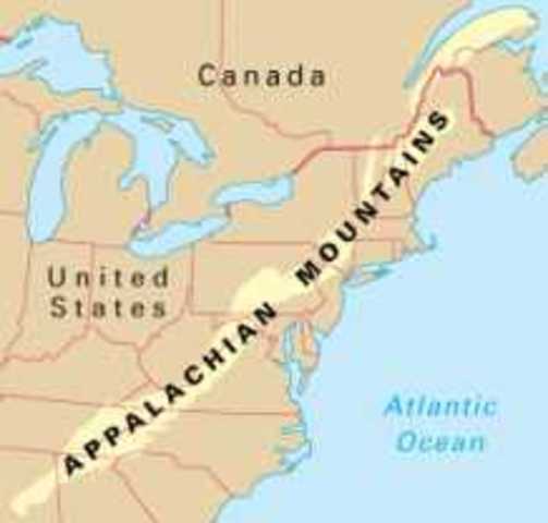 Appalachian Mountains Proclamation line of 1763