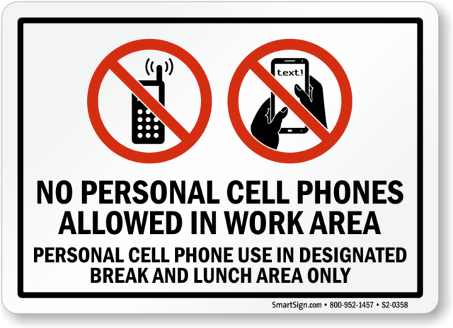 The use of phones was allowed but had to be off during the day