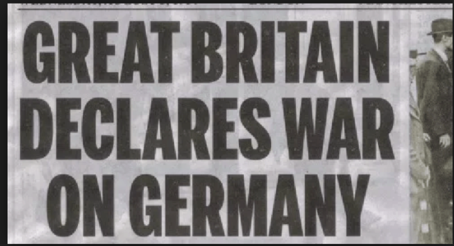 (EU) Great Britain declares war on Germany