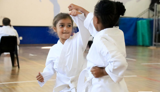 mi primer día en karate.