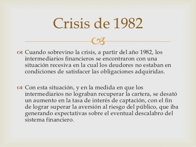 Crisis financiera de los años 80