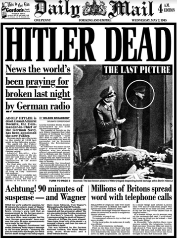 The death of Adolf Hitler