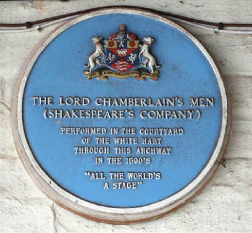 Joins the Lord Chamberlain's Men acting company